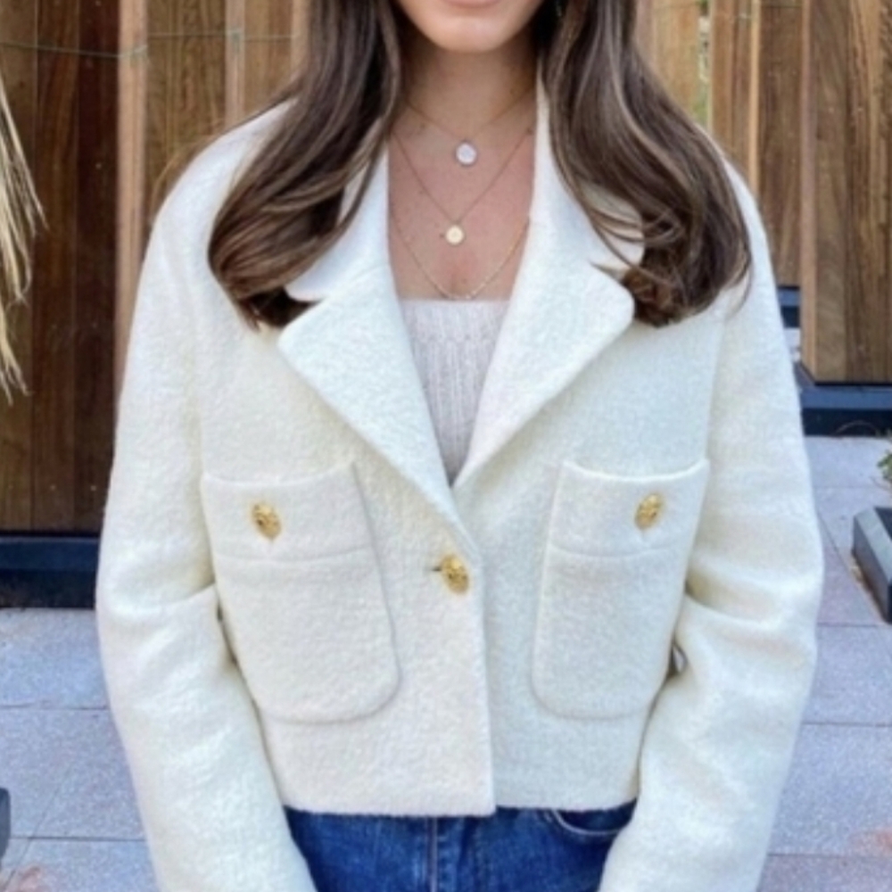 Zara Wool Blend Blazer Coat Size XL XXL - Picture 2 of 10